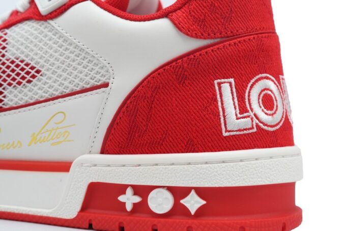 Louis Vuitton Trainer Rose Red - Image 12