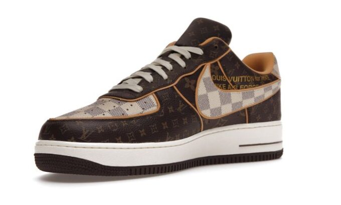 Nike Air Force 1 Low Louis Vuitton Monogram Brown Damier Azur - Image 5