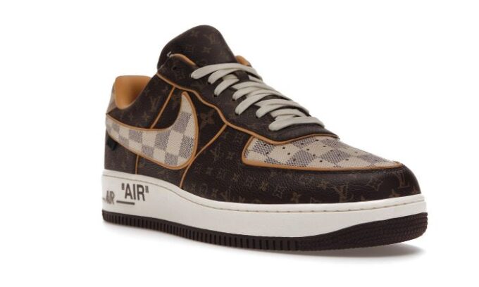 Nike Air Force 1 Low Louis Vuitton Monogram Brown Damier Azur - Image 3