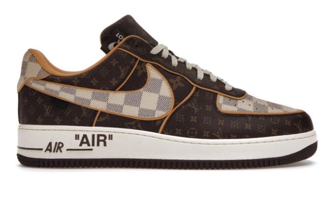 Nike Air Force 1 Low Louis Vuitton Monogram Brown Damier Azur - Image 2