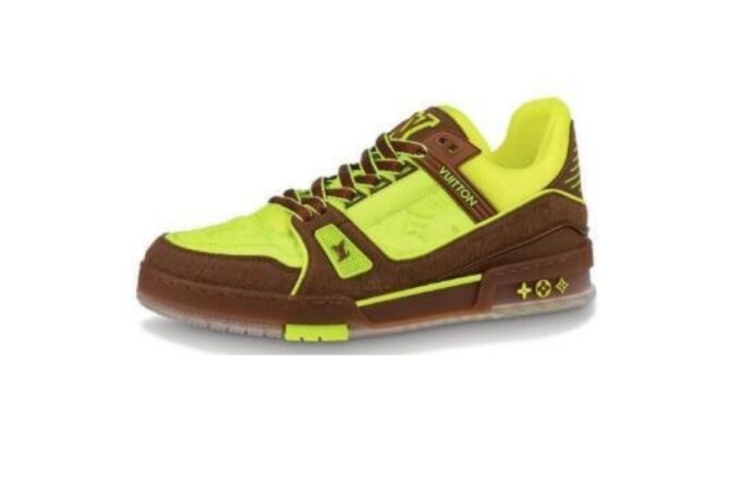 Louis Vuitton Trainer Yellow Brown